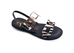 SANDALO Dalila VACCHETTA FONDO MICRONITE NERO ZEBRA